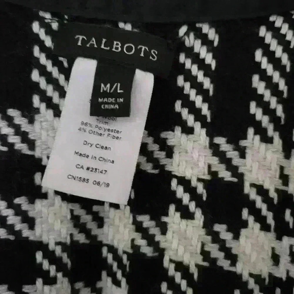 Talbots-Stadium Plaid Ruana - Picture 4 of 5